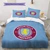 Aston Villa Pattern Bedding Quilt Set  Home Decoration  Gift (1 * duvet cover + 2 * pillowcase  without core)