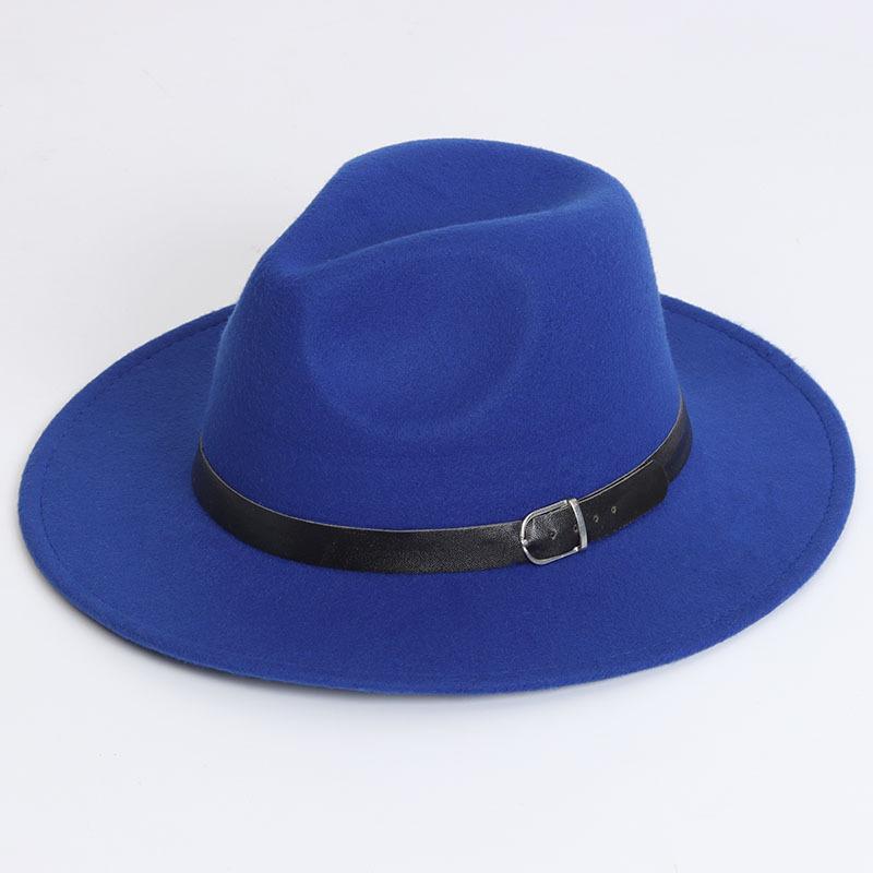 Трансграничные источники Amazon шляпа с плоским верхом однотонная фетровая шляпа британская ретро-шикарная шляпа мужская и женская шляпа джентльмена с широкими полями