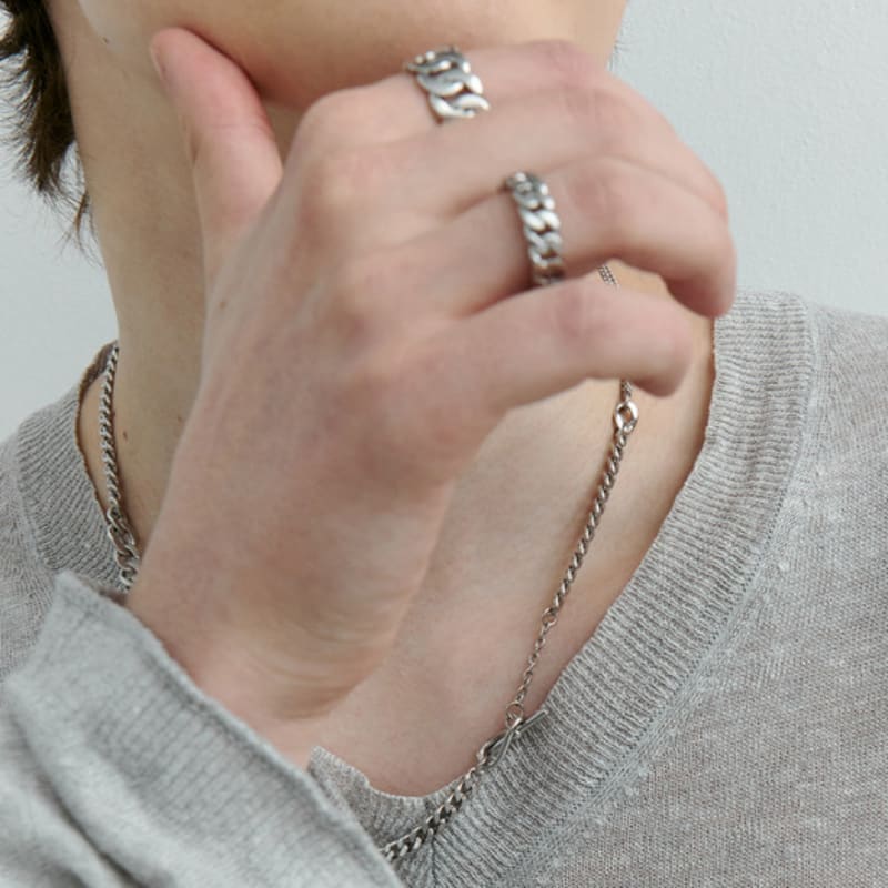 VINTAGE HOLLYWOOD Matte Classic Bold Chain Ring_VH2533RI071M