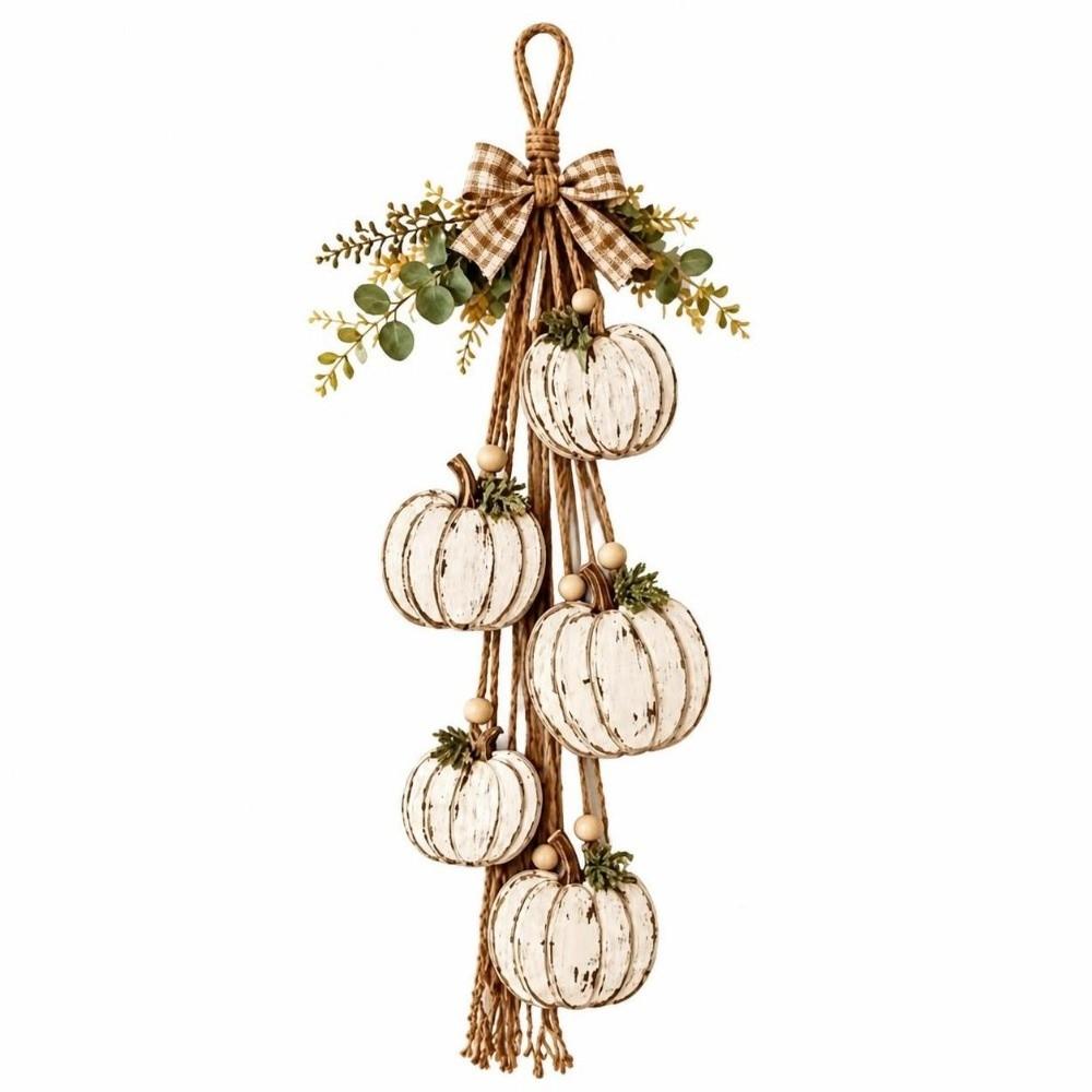 Jute Rope Wooden Heart Wall Hanging Boho Style Vertical Art Ornament  Door Hanging