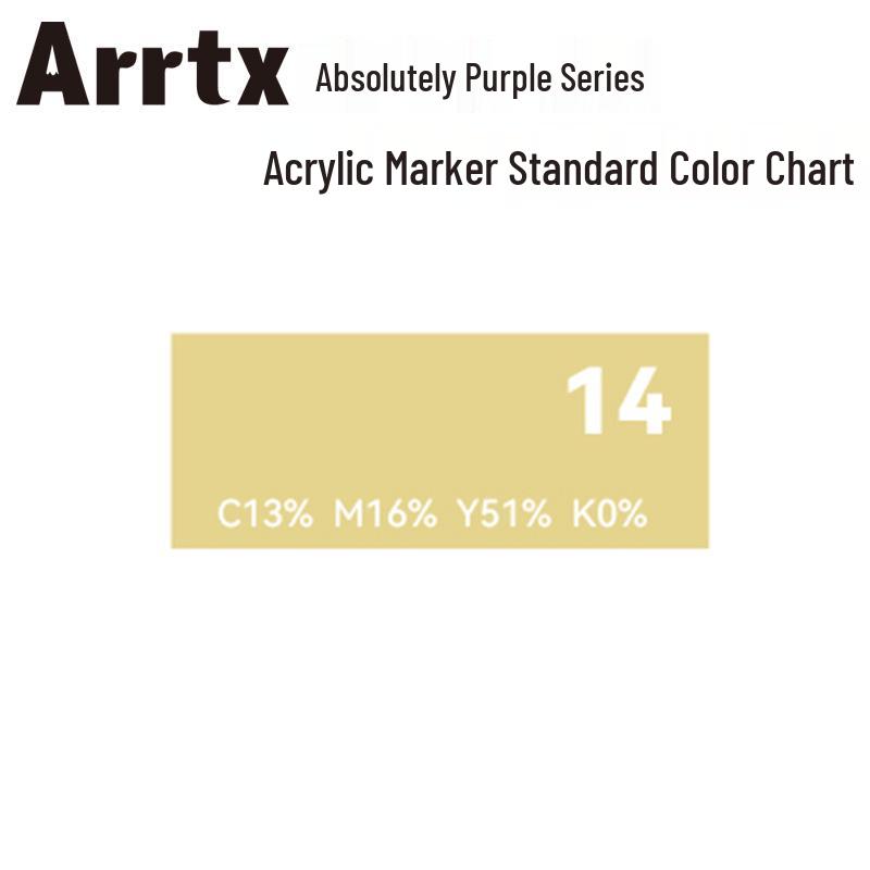 Arrtx Ataishi Акриловый маркер с мягким наконечником, 1 шт., Абсолютно фиолетовый, Стиль A/B, 30 цветов, Водонепроницаемый, Быстросохнущий, Непрозрачный.