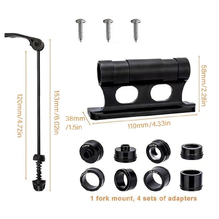 Bicycles Front Fork Mount Thru Axles Carriers Bike Fork Rack Aluminum Alloy Road Bike Roof Bracket Cycling Accessories