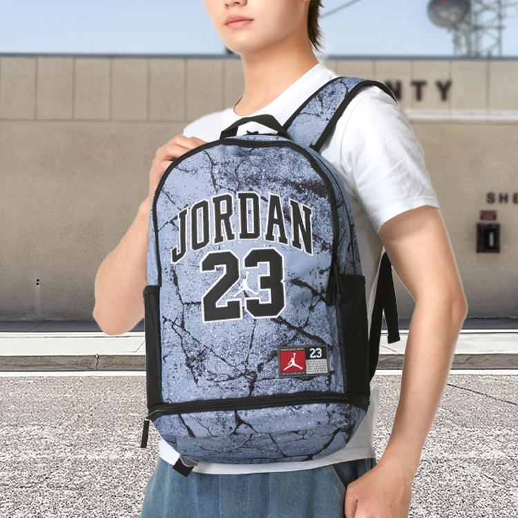 New Jordan Polyester Backpack Medium Size Unisex Blue JD2433009AD-001