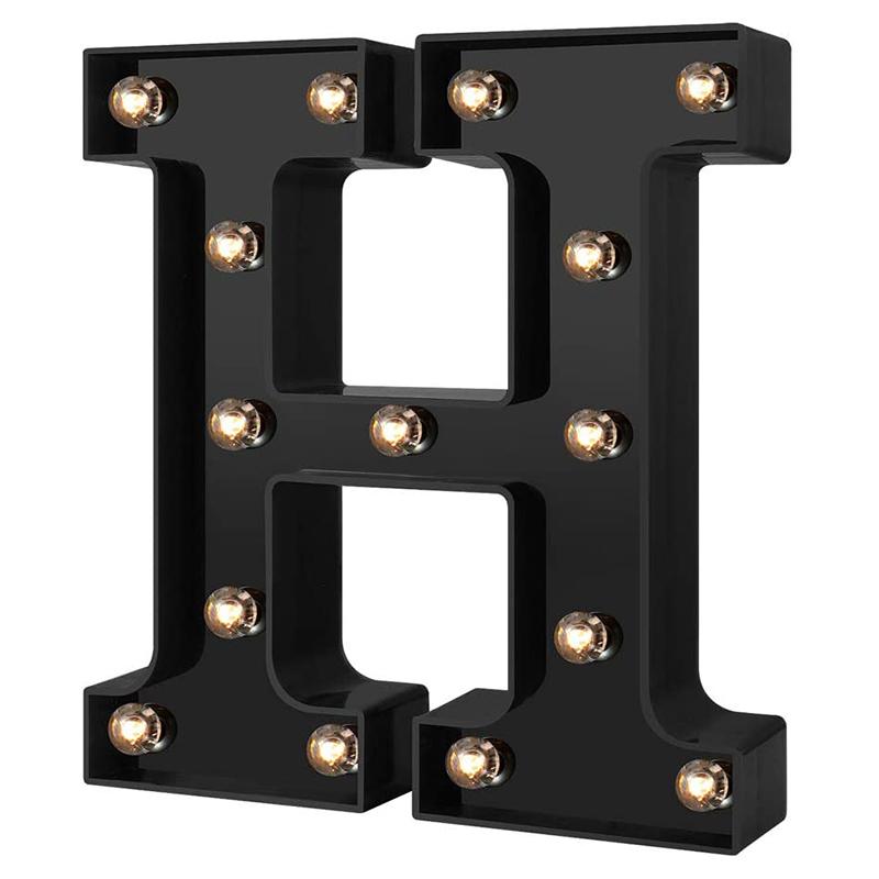 LED Black Letter Light 26 English Night Light Large Luminous Alphabet Lights Wedding Modeling Lamp For Party Birthday Home Bar