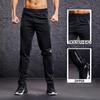 Men's Jogging Pants With Zip Pockets Football Training Pants Casual Basketball Sports Trousers Loose Sweatpants