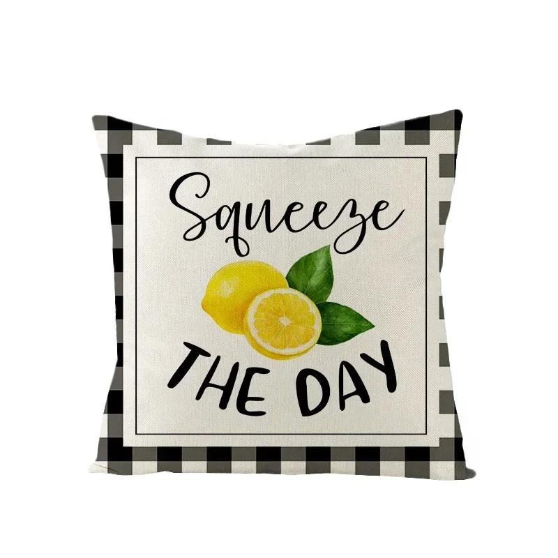 Летняя скандинавская наволочка с принтом подсолнуха, домашний декор для дивана, наволочка / чехлы для подушек, прямая поставка Hogar