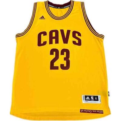 X NBA Collaboration Cleveland Cavaliers James Letter Sports Comfortable 23 Jersey Basketball Vest Unisex Jerseys Yellow A61201