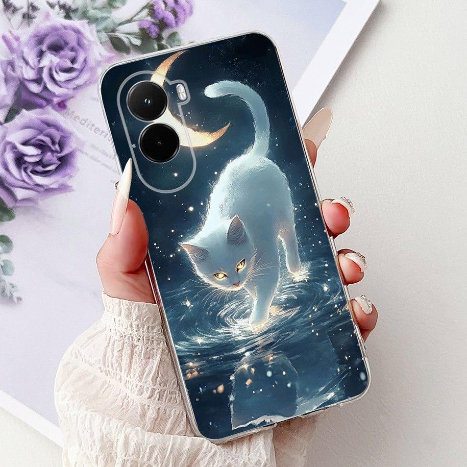 Для Xiaomi Poco M7 4G Чехол Poco M7 Plus Покрытие Роскошный Карп-Дракон Мягкий Тонкий Силиконовый Чехол для Телефона Для Xiaomi PocoM7 M 7 2025 Оболочка
