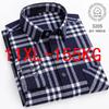 10XL 11XL 100% хлопок Осень Зима Рубашка для полных мужчин Длинный рукав высокое качество шерсть модная клетчатая повседневная немнущаяся