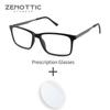 ZENOTTIC (XL Size)Trendy Men Prescription Eyeglasses Square Progressive Optical Glasses Anti Blue Light Myopia Hyperopia Eyewear