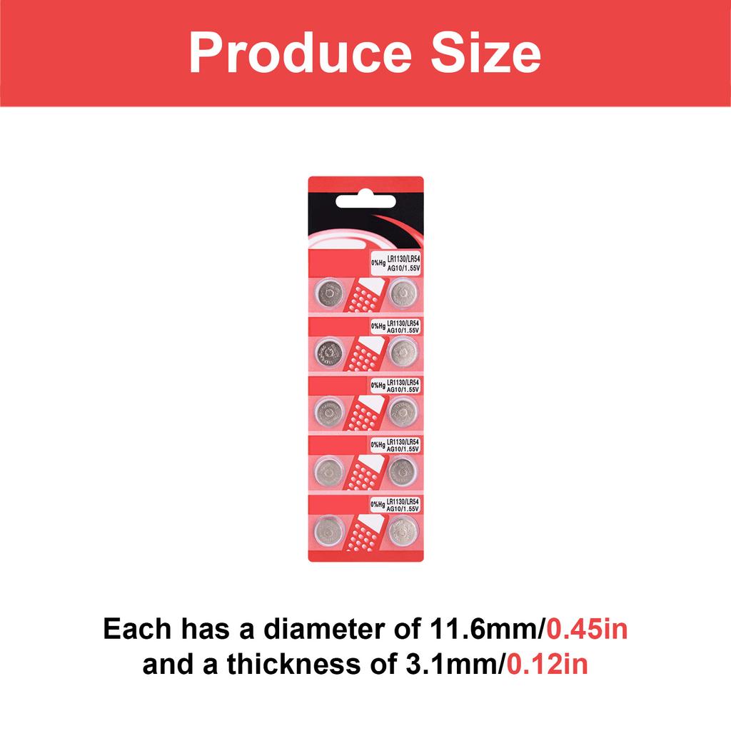Упаковка из 10/20 батареек таблеточного типа высокой емкости AG10 LR1130 Щелочная батарейка таблеточного типа AG10 LR1130 для малой электроники
