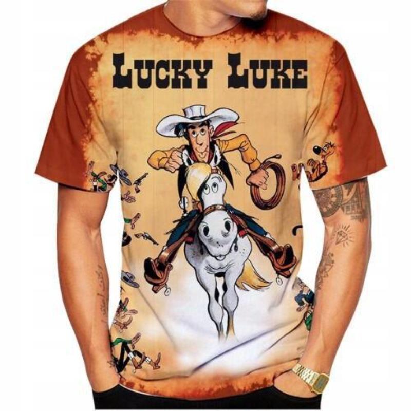 New Men's Comfortable Retro Short Sleeved Summer Fashion Popeye 3D Printed Casual Round Neck T-shirt