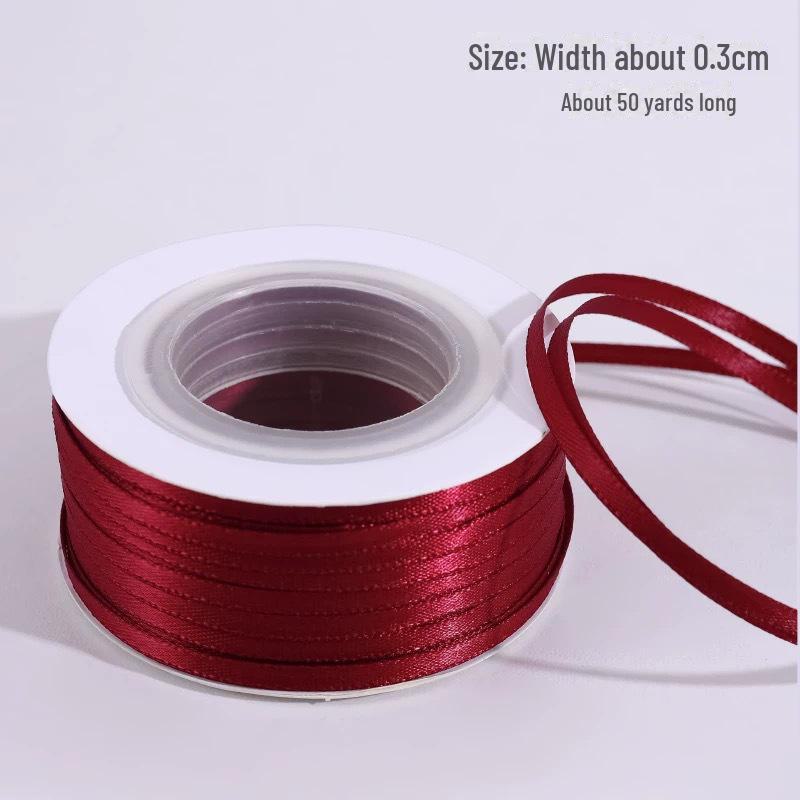 0,3 см двухсторонняя полиэстеровая лента для самостоятельной упаковки подарков и аксессуаров для волос