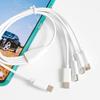 Кабель для зарядки Type-C 50 см 1 на 4 Удлинитель шнура USB-C для мобильных телефонов, планшетов, разъемов