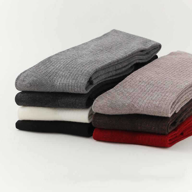 Autumn/Winter High-quality 5A Women's Knee And Calf Mid Length Socks Lightweight And Warm Cold-proof Fine Wool Stripes Stockings