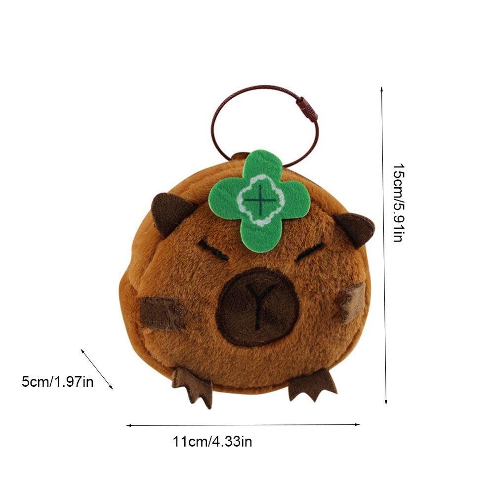 Плюшевый кошелек для монет с изображением капибары, плюшевая сумка для мелочи с капибарой, рюкзак, подвеска