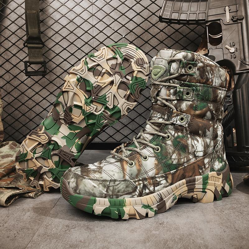 Мужские тактические ботинки Водонепроницаемые Армейские Рабочие Ботинки для Альпинизма и Пешего Туризма Тренировочные Мотоциклетные Охотничьи Защитные Унисекс Пустынные Ботинки Высокого Качества
