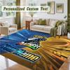 Crystal Velvet Square Rug Custom NamePenrith Panthers Pattern Non Slip Home Floor Decor Rug