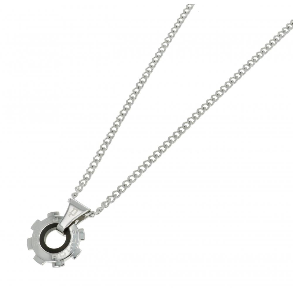 [Police] REACTOR Stainless Steel Necklace 24232PSB05 Comes with Dedicated BOX and Paper Bag