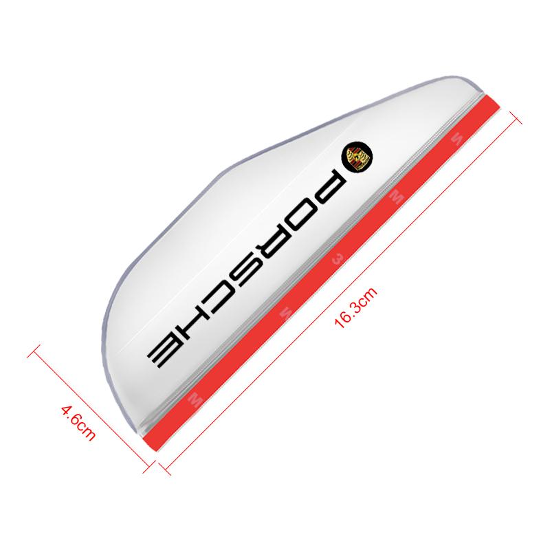 2 шт. Накладки от дождя на боковые зеркала заднего вида автомобиля, козырьки от солнца, защита-бровь для Porsche 911 918Spyder 928 944 968 Boxster Cayenne Macan Panamera