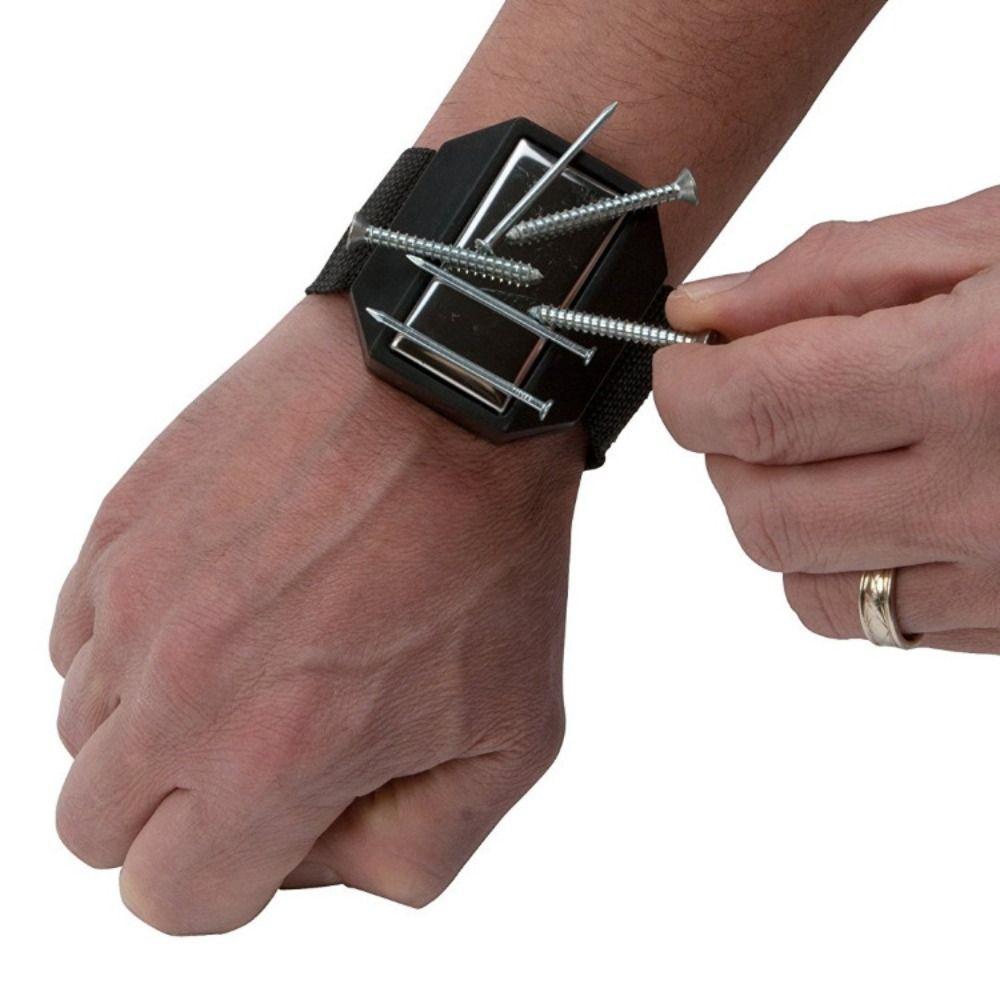 Multi-Functional Magnetic Wristband Strong Magnet Wrist Tool Band Drill Bit Storage