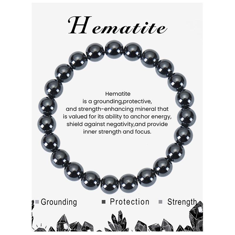 Эластичный браслет из аметиста и агата 8 мм - Украшения из натурального камня