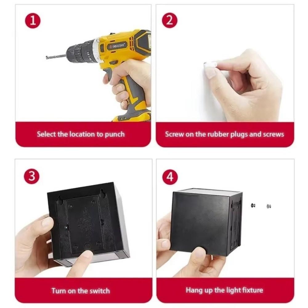 Square Design Wall Lamp IP65 Waterproof Outdoor Garden Light Solar Wall Lights  Outdoor Use