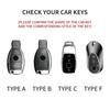 Suede Leather Car Key Case for Mercedes Benz E Class W213 W205 E200 E260 E300 E320 AMG CLA 2019 2020 Remote Fob Shell Case