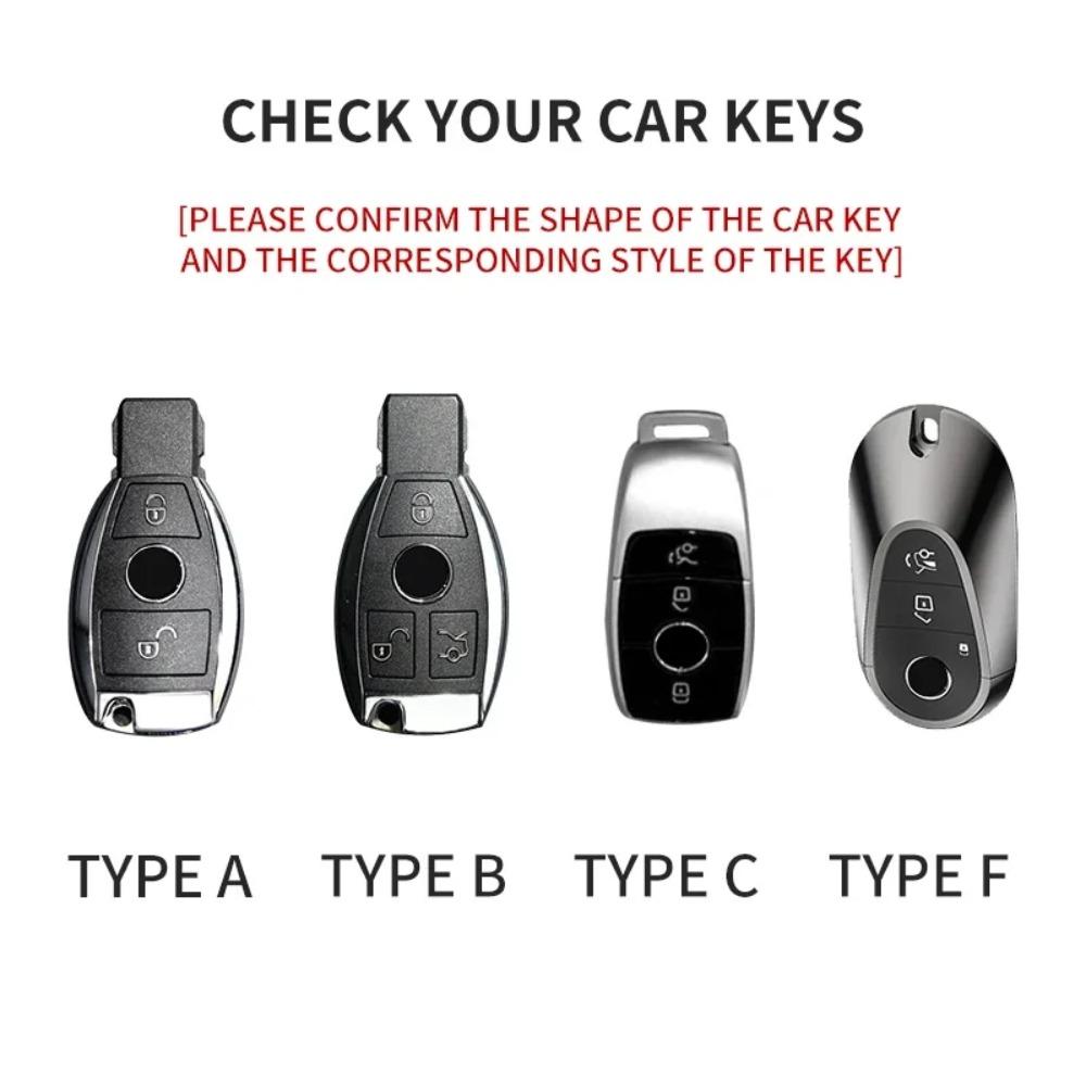 Suede Leather Car Key Case for Mercedes Benz E Class W213 W205 E200 E260 E300 E320 AMG CLA 2019 2020 Remote Fob Shell Case