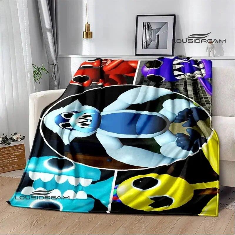 Одеяла с принтом «Радуга и друзья», теплое одеяло с фланцами, одеяло для пикника, одеяла для кроватей, подкладка для кровати, подарок на день рождения