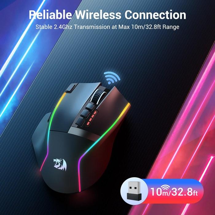Беспроводная игровая мышь Redragon M915WL, 16000 DPI, черная.