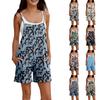 Комбинезон для женщин, летний повседневный комбинезон без рукавов, удобный свободный комбинезон на тонких бретельках, модный комбинезон с карманами