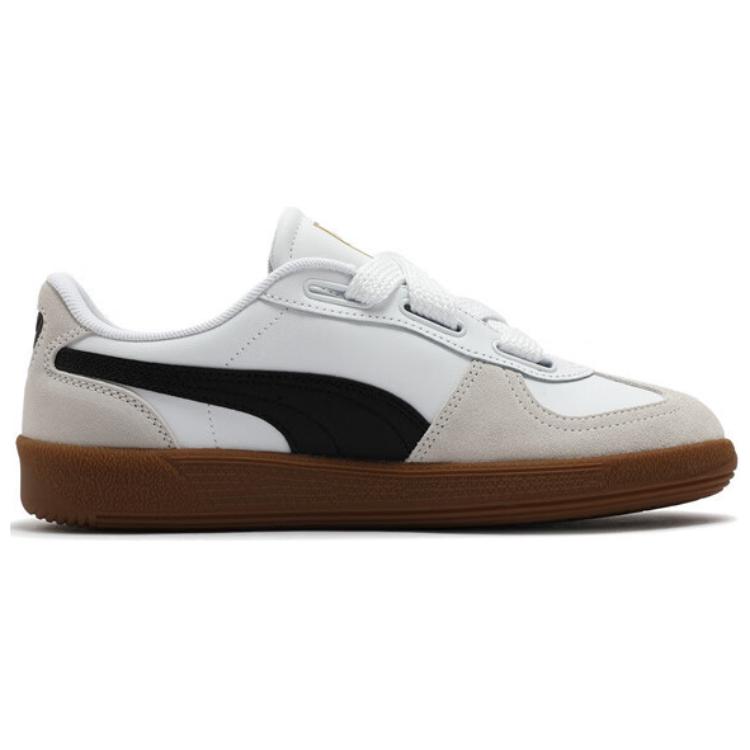 Puma Palermo Wide Lace SD White Black Gum Women Sneakers Vapor-Grey 402109-01