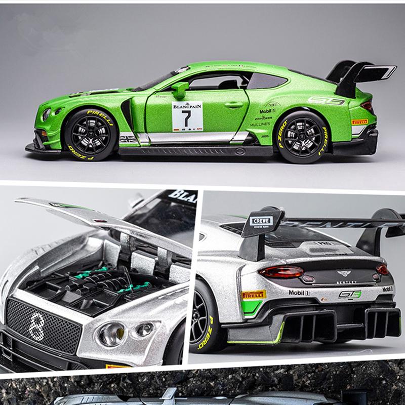 1:32 масштаба Continental GT Le Mans, модель гоночного автомобиля из сплава, литая под давлением металлическая игрушечная машина, модель автомобиля, коллекция моделирования, детская игрушка в подарок