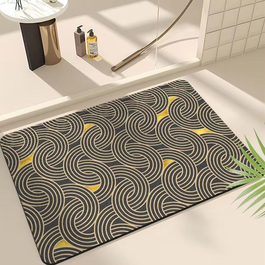 Коврик для ванной комнаты, туалет, нескользящий коврик для унитаза, диатомитовый коврик для двери в ванную, впитывающий, быстросохнущий, мягкий коврик для ног