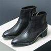 Мода Новая Зимняя Мода Хайтопы Панк Узор Змеиная Кожа Ботильоны Челси Мужская Повседневная Роскошь Бренд Хайтопы Обувь Zapatos Hombre