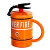 Ceramic Coffee Mug 450ml Funny Flame Extinguisher Cup with Lid Ice Chocolate Milk Beverage Mug Creative Gift for Men Women