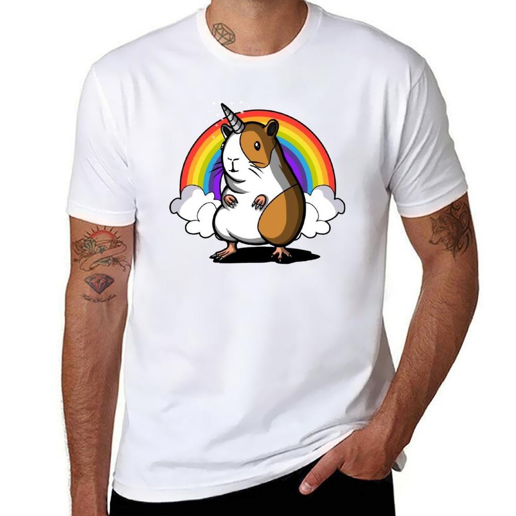Футболка с единорогом и морской свинкой t shirt печать на заказ мужские футболки высокое качество люксовый бренд g man футболки для мужчин T-Shirt