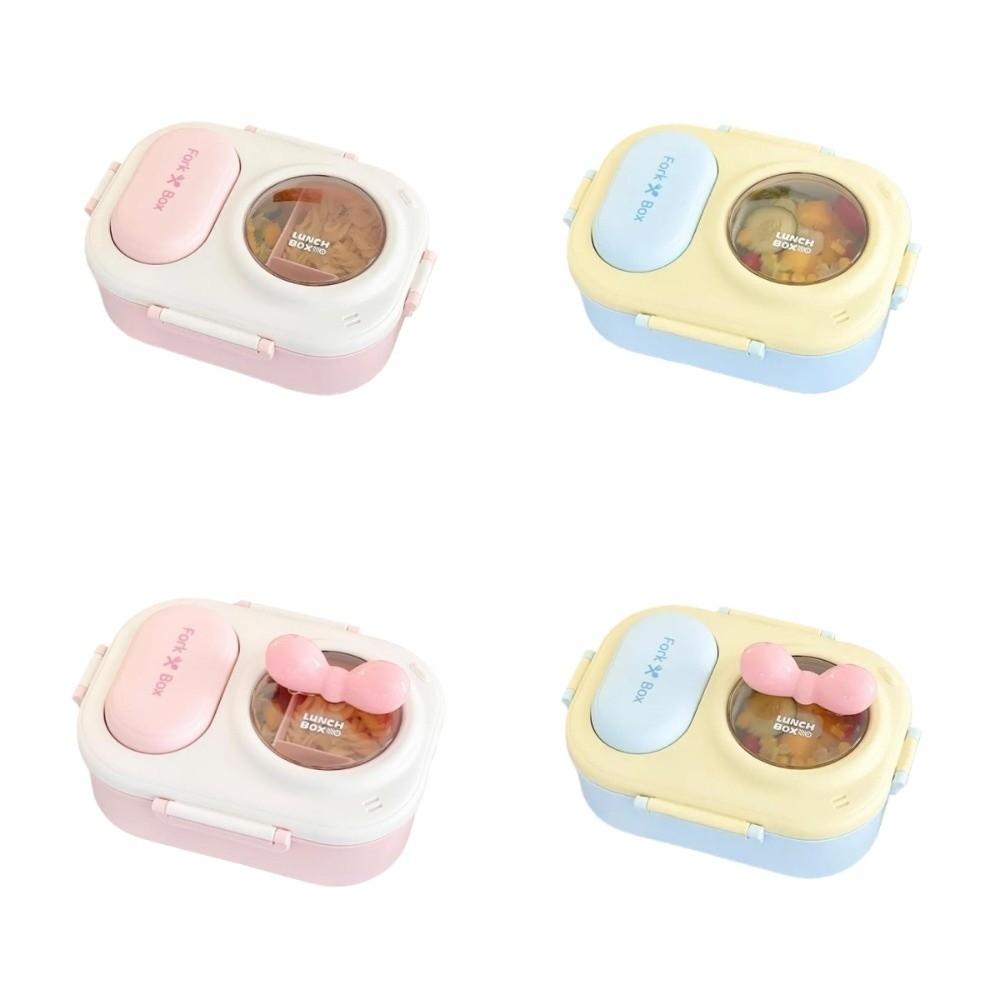 Sealed 3 grids Lunch Box Fresh Keeping Picnic Box Lunch Box with fork spoon  Outdoor Activities