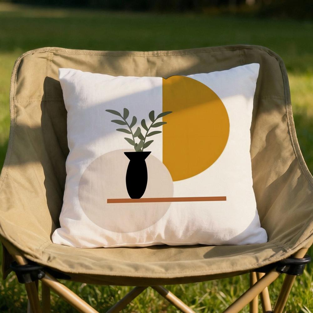 Трендовая деревенская геометрическая наволочка Мягкая двусторонняя Прочная наволочка для подушки Многоцелевое использование для дома Автомобиля Ежедневный комфорт