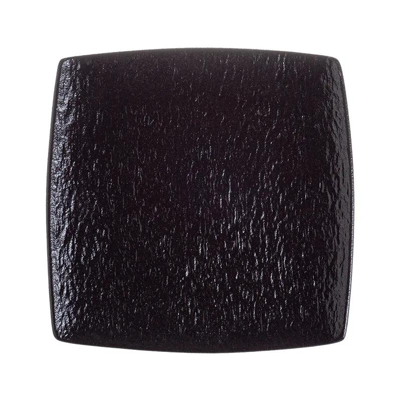 Высококачественные матовые обеденные тарелки, квадратные блюда, черно-белая керамическая тарелка, бытовая посуда, ретро блюдо для жареного мяса, 9 дюймов.