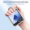 Чехол для телефона Samsung Galaxy Z Flip 7 6 5 Flip6 Flip7 5G с держателем для карт, шарнирным кольцом, защитой, жесткий ПК, ударопрочный защитный чехол