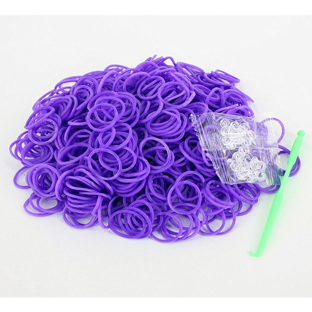 Weaving Lacing Kids Elastic Band DIY Rubber Loom Bands 600PCS Bracelet Anklet Candy Color Rainbow Accessories