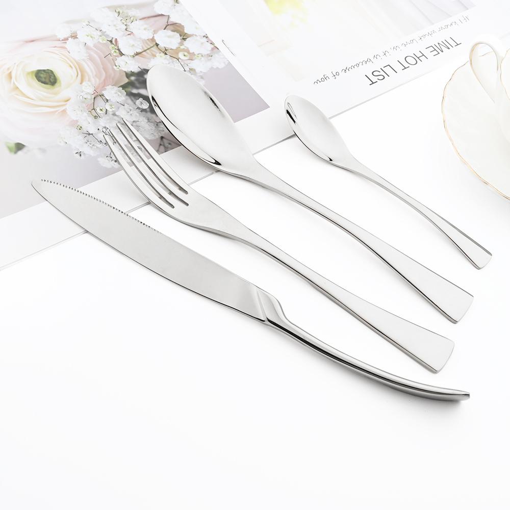 Фиолетовый столовая посуда из нержавеющей стали 304, зеркало, роскошные столовые приборы, нож, вилка, ложка, посуда, западная еда, ресторан, можно мыть в посудомоечной машине