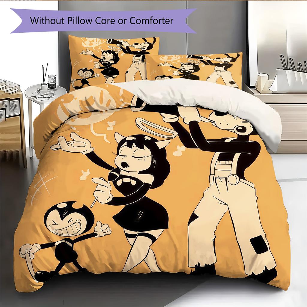 Bendy Pattern Bedding Quilt Set Home Decoration Gift (1 * duvet cover + 2 * pillowcase without core)