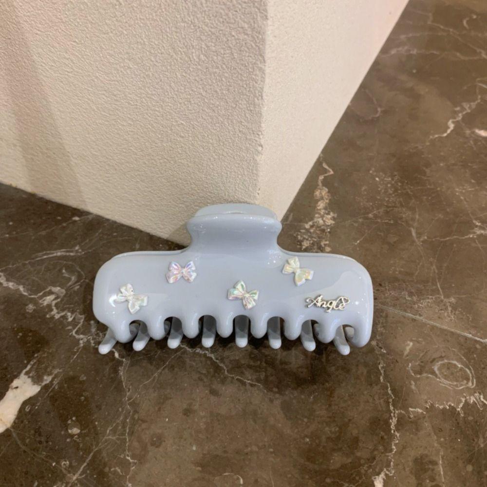 Plastic Bow Hair Claw PC Large Shark Clip Personalized Bowknot Hair Clip Streetwear