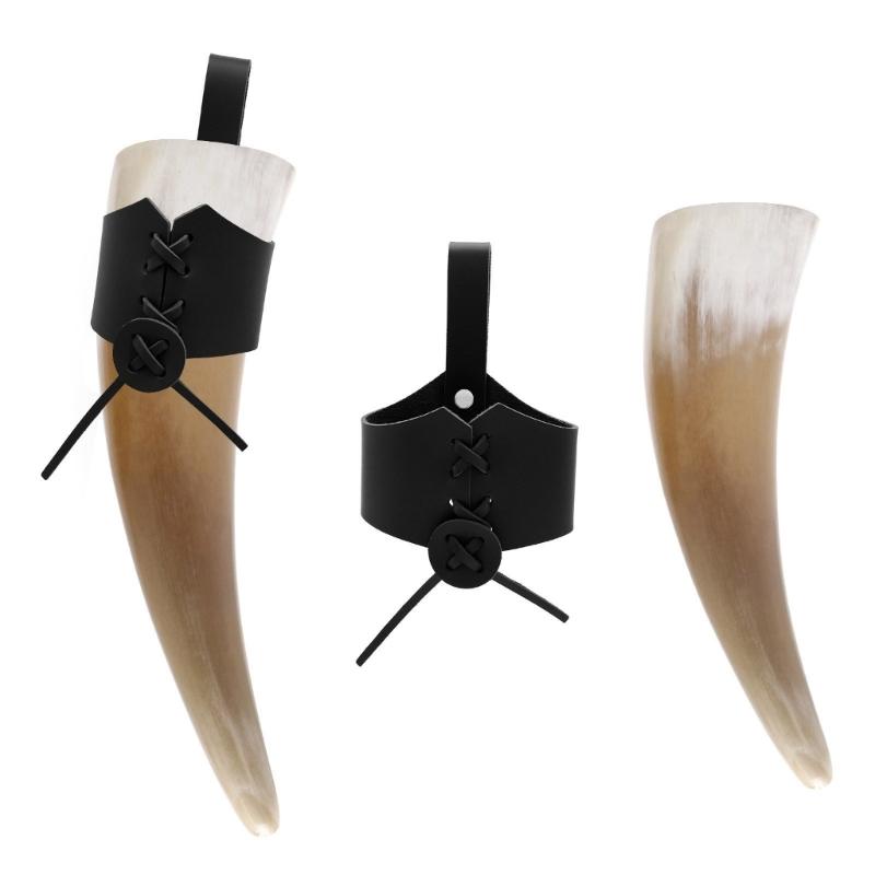 Настоящий Рог Древнего Возраста Защитный Костюм Реквизит Снаряжение для Исторической Реконструкции Ткань ПУ Аксессуар для Косплея