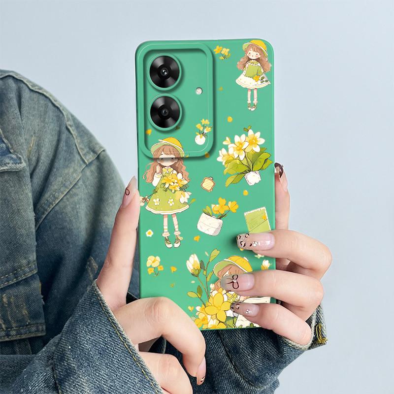 Чехол для телефона Realme Narzo N61 Note60, чехол Note 60 NarzoN61, мягкий силикон, окрашенный, модный, с рисунком, мультяшный, с цветами, задняя крышка