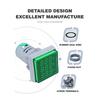 Square LED Digital Voltmeter Ammeter Hertz Meter AC24-500V Voltage Current Frequency Combo Meter Signal Light Indicator Tester