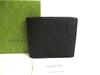 Authentic GG Black Rubber Effect Bifold Wallet Compact Wallet #a843  Refurbished